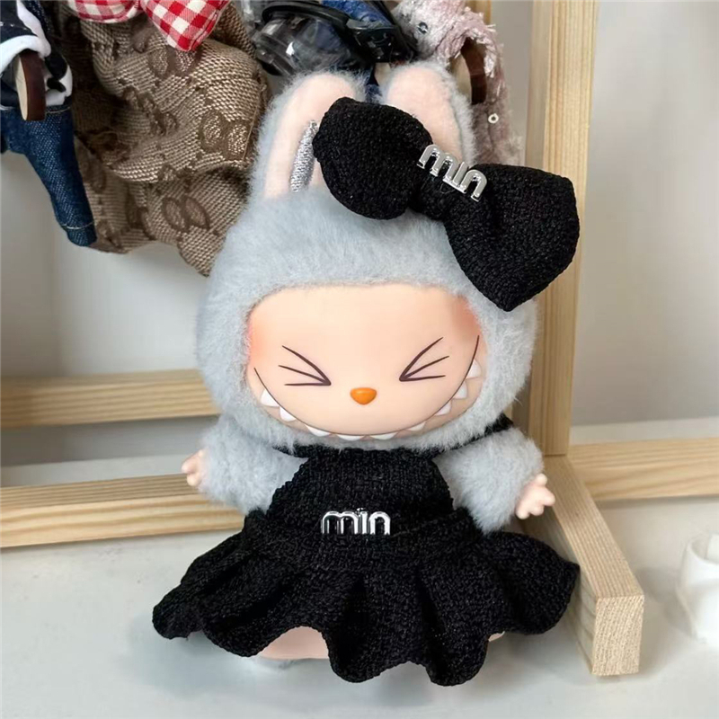 Baby Clothing Unisex - ラビュブドール用15～17cm、韓国KPOPスイートスタイルスカート、高級バッグ、靴、セット、衣装、服、逆三角形ドレス ﻿