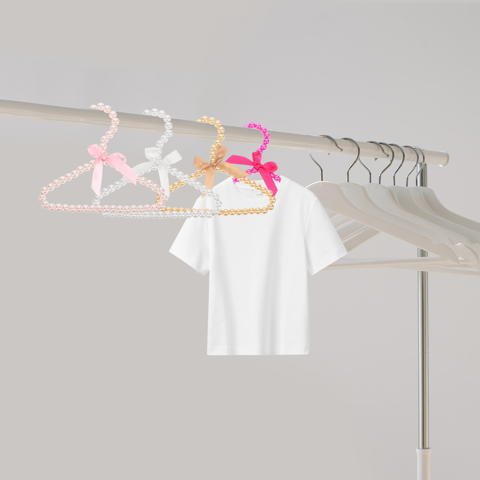 Baby Clothing Unisex - 4個入りパールペットハンガー 犬 猫 赤ちゃん 幼児 子供用