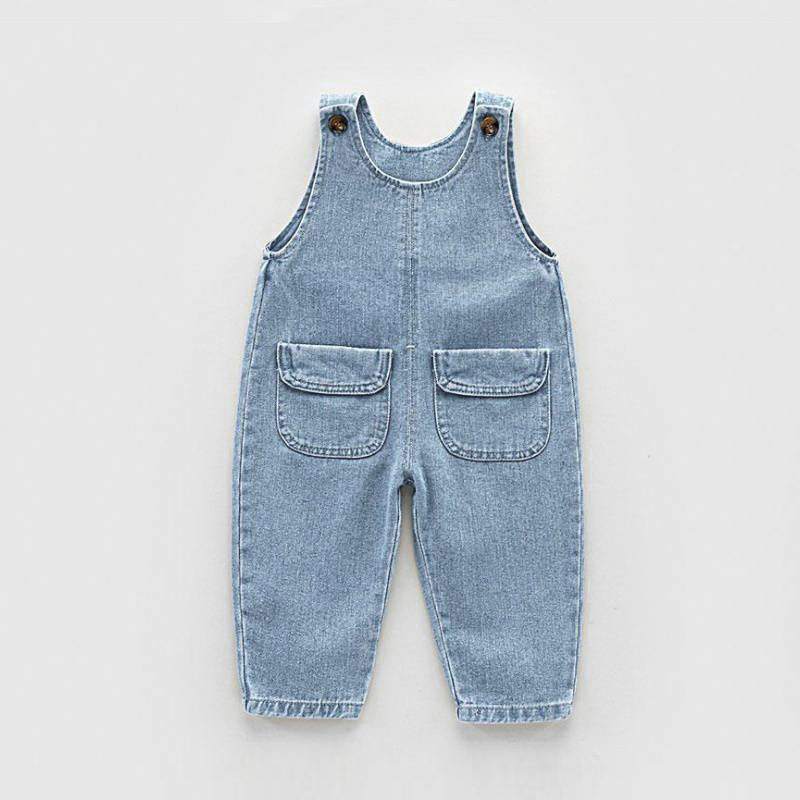 Baby Clothing Jumpers - Diimuu幼児用ベビーウェア,男の子と女の子用のデニムダンガリーパンツ,1〜5歳のロンパース