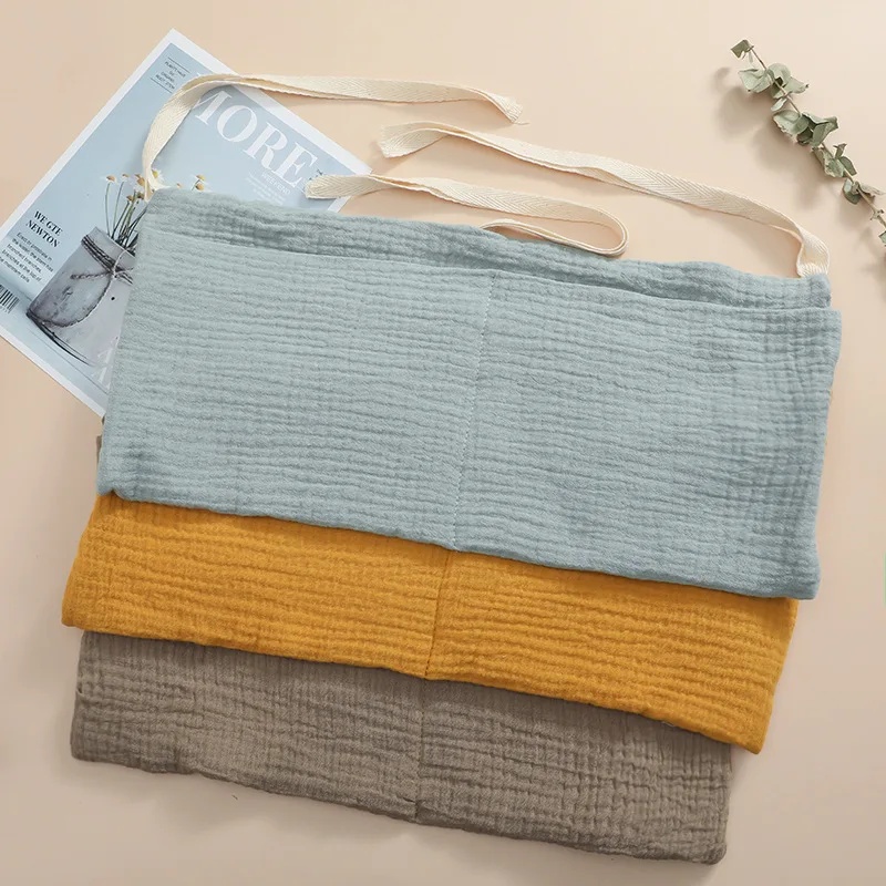 Baby Clothing Bag - 1/2 個ベビーベッドオーガナイザーコットキャディベッド収納バッグ 2 ポケットベッドサイド吊り下げおむつ保育園オーガナイザーおむつ衣類用