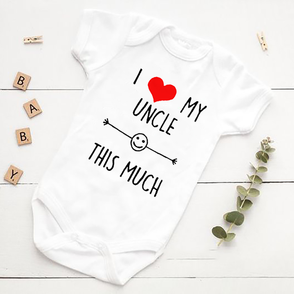 私は叔父を愛していますこのほど新生児ロンパース幼児女の子男の - Baby Clothing Brand のレビューと価格