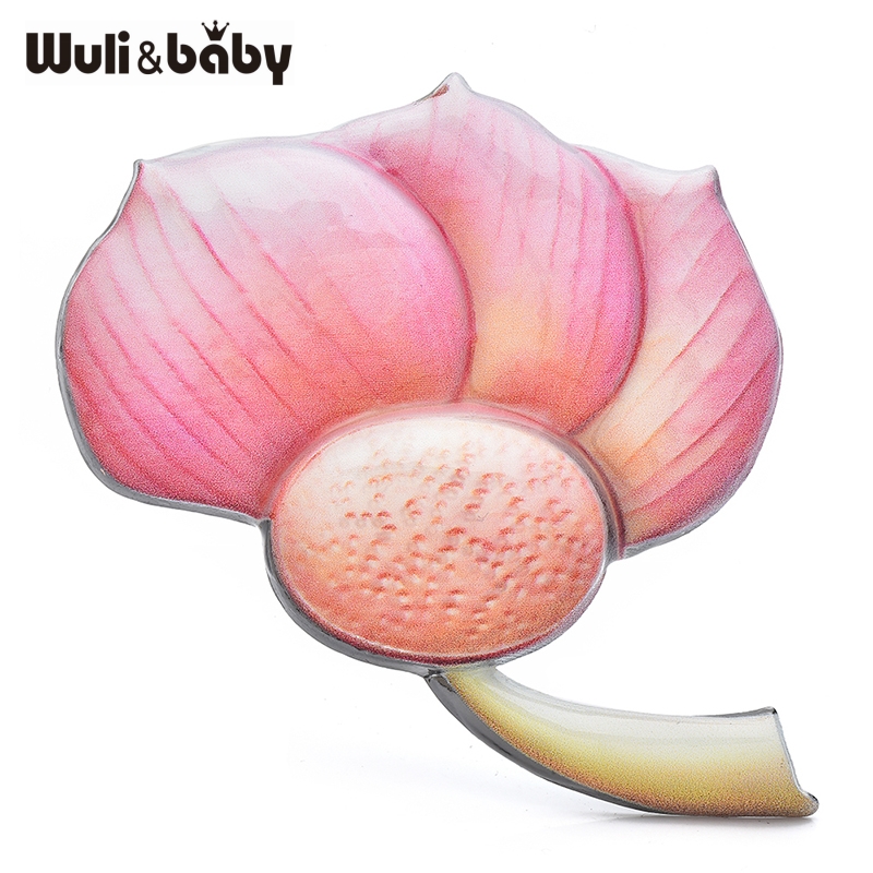 Wuli&baby 美しい蓮の花のブローチ 3 色の植物ブロ - Baby Clothing Bag のレビューと価格