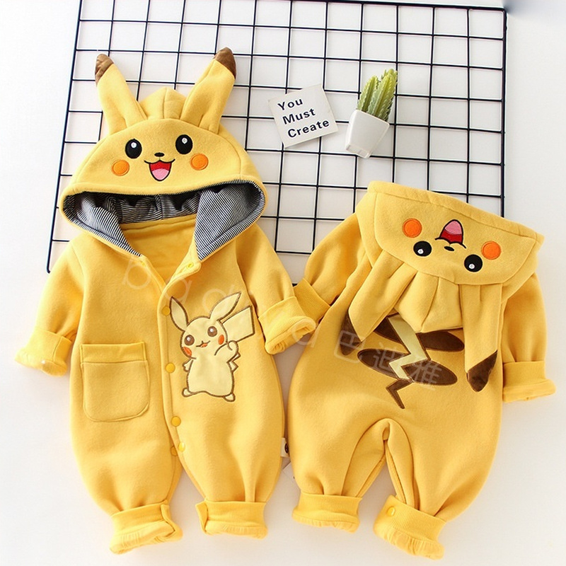 漫画ポケットモンスターベビーパジャマ新生児かわいい冬長袖子供 - Baby Clothing Japan のレビューと価格