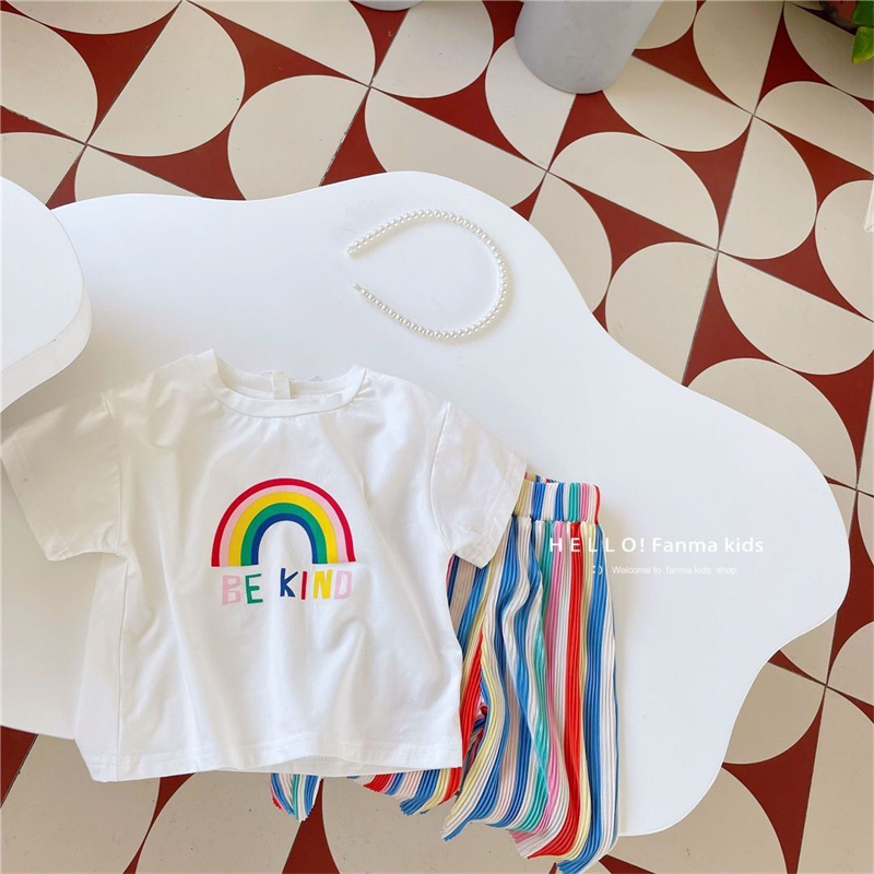 子供用半袖Tシャツとパンツセット,2ピース,赤ちゃん用トップ - Baby Clothing Drawing のレビューと価格