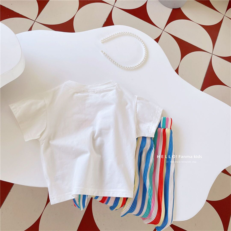子供用半袖Tシャツとパンツセット,2ピース,赤ちゃん用トップ - Baby Clothing Drawing のレビューと価格